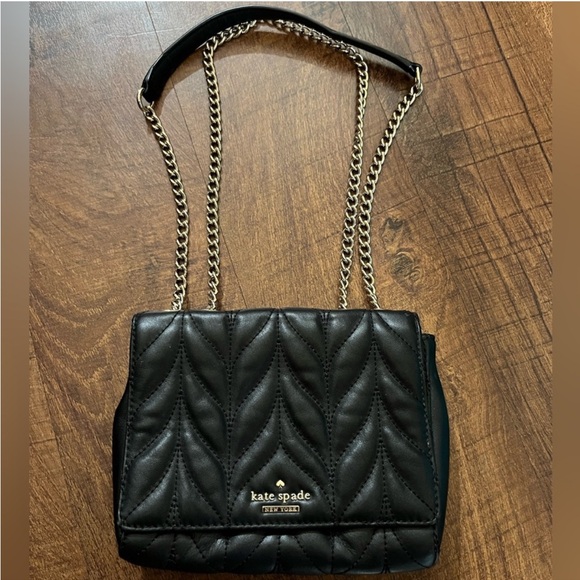 kate spade Handbags - Kate Spade Black Quilted Chain Shoulder Bag
